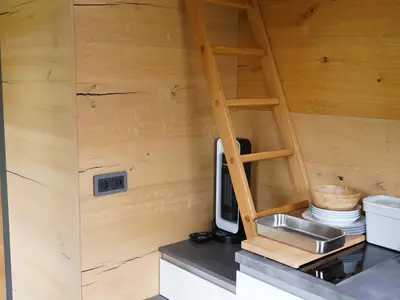Schlafplatz oben Tinyhouse SAm