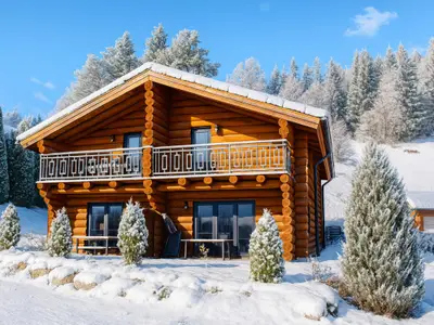 Außenseite Ferienhaus [Winter]