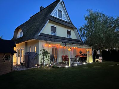 Terrasse in der Abenddämmerung