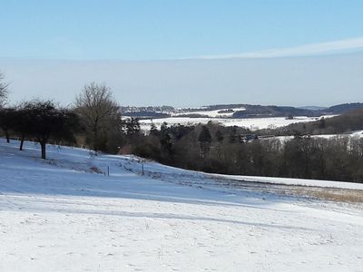 Blick auf die Winterlandschaft