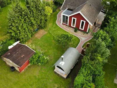 Sjö Hus - von oben Gartenansicht