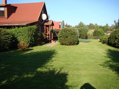 Garten. Das Ferienhaus mit dem Garten