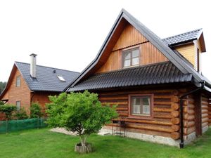 Außenansicht des Gebäudes. Das Ferienhaus fur sieben Personen.