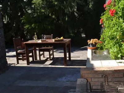 Grill auf der Terrasse
