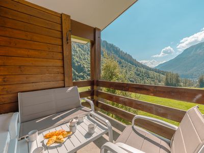 Schöner Bergblick vom Balkon