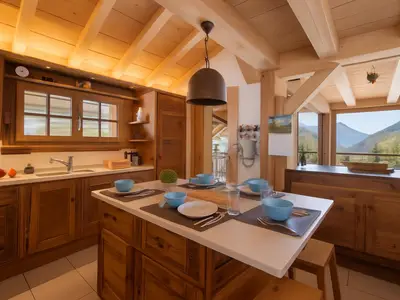 Küche und Essbereich