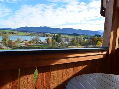 Blick vom Balkon auf den Lechsee