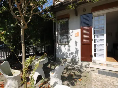 Der Garten mit Parkplatz