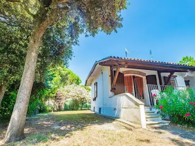 Garten. Der geräumige und eingezäunte Garten