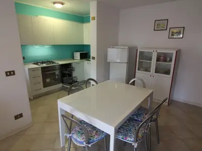 Wohnbereich. Wohnzimmer mit Kochecke