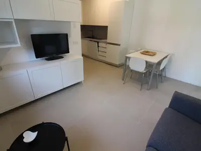 Wohnbereich. Wohnzimmer mit Kochecke