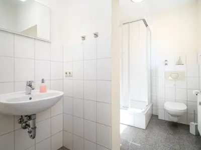 Ferienhaus Seaside House Blick in das Gäste-WC