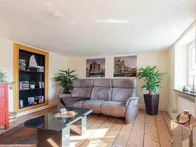 Ferienhaus InselGlück in Malchow Couch im Wohnzimmer
