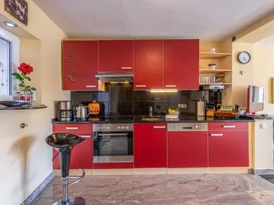 Ferienhaus InselGlück in Malchow Blick in die Küche