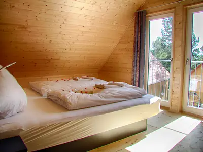 Schlafzimmer mit Wasserbett Obergeschoss "Zum Schlossbrunnen"