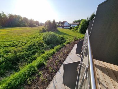 Blick vom Balkon im 1. OG in die Marktleuthener Egerauen