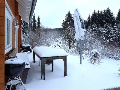 Aussicht vom Ferienhaus [Winter]