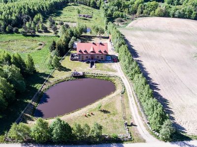 Ferienhaus mit Teich in Szopa (Polen)