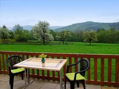 Wohnzimmer mit Küche