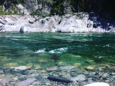 Maggia Fluss 20 Meter vom Haus entfernt