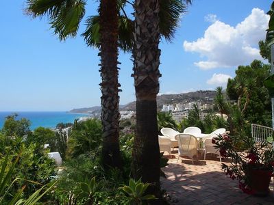 Blick von der oberen Terrasse am Morgen