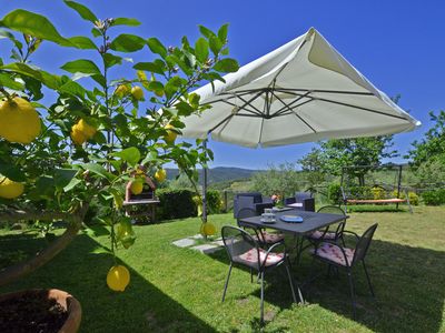 Der ausgestattete und entspannende Garten