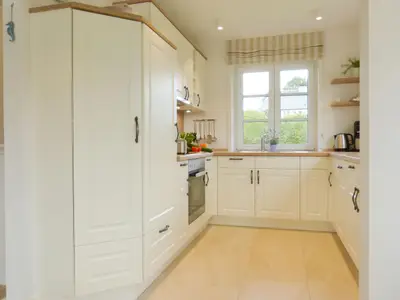 Küche in der Ferienwohnung Seepferdchen in Süddorf auf Amrum