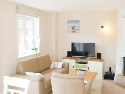 Wohnzimmer in der Ferienwohnung Seepferdchen in Süddorf auf Amrum
