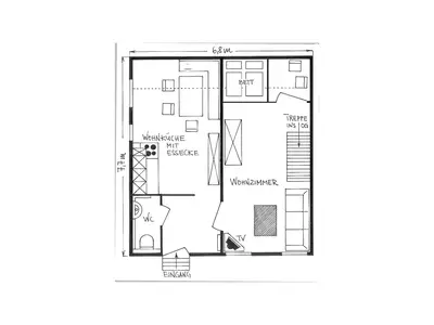 Grundriss Erdgeschoss Ferienhaus