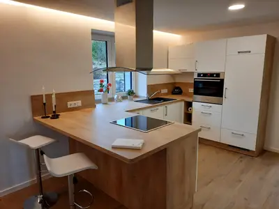 Ferienhaus Traumzeit, Neuhütten, Küche offen