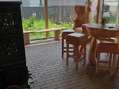 Ferienhaus Mittendrin Neuhütten Muhl Wintergart.