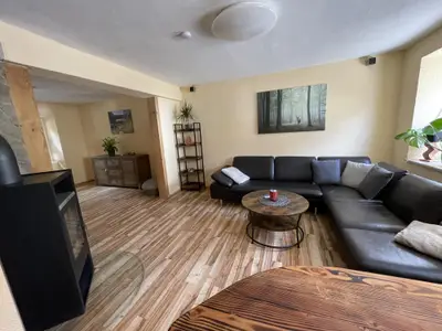 Wohnzimmer_Ferienhaus Mittendrin_Muhl_Hunsrück