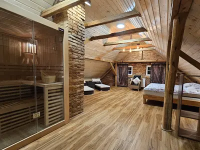 Sauna in einem der Schlafräume