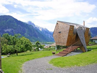 Außenansicht des Gebäudes. Das Ferienhaus von außen