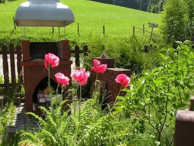 Garten. Grillplatz im Garten