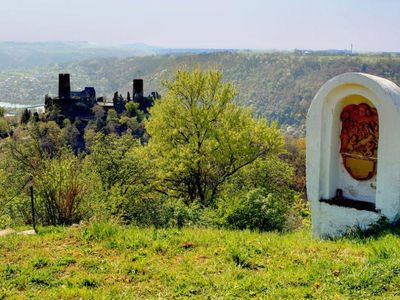 Blick vom Bleidenberg auf Burg Thurant