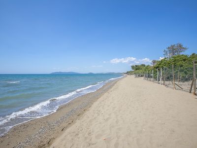 Der Strandabschnitt vor dem Haus