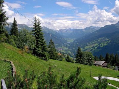 Larix Sommer Blick von der Panoramaterrasse