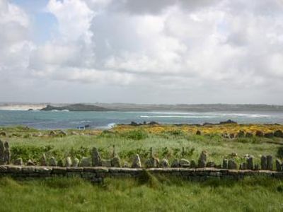 Blick auf das Meer von der Terrasse aus