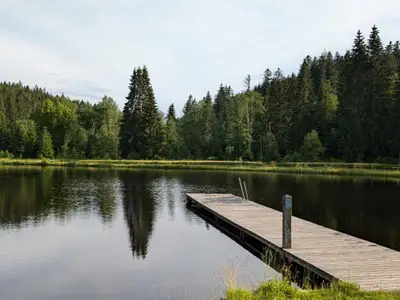 Badweiher in Mauth mit Kneipanlage