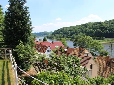 Außenansicht Bungalow, Aussicht von der Sonnenterrasse