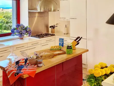 in der vollausgestatteten Küche können Sie kochen, backen, eine Küchenparty steigen lassen ...