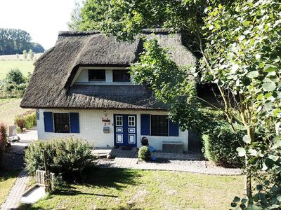 Außenansicht des Gebäudes. Haus-Zauberblau