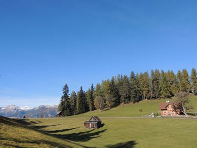 Bichlhütte mit Dachsteingebirge