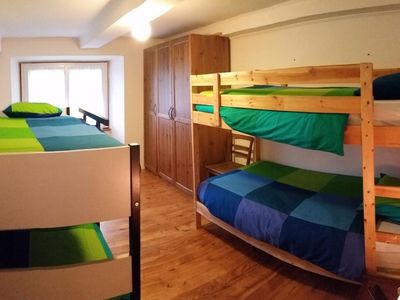 Das Schlafzimmer mit Etagenbetten