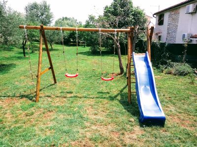 Garten. Kinderspielplatz