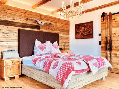Schlafzimmer@Chalet Almhaus  Strobl