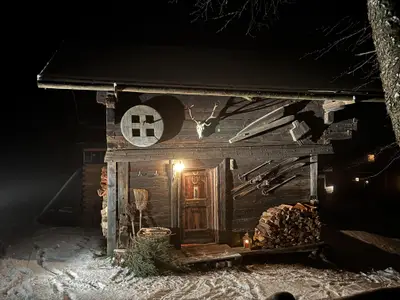 Panorama Almhütte Nockberge@Winter-Night