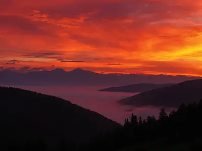 Laußnitzer Hütte Sonnenuntergang