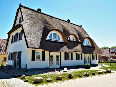 Außenansicht des Gebäudes. Vorderansicht Ferienhaus Küstentraum